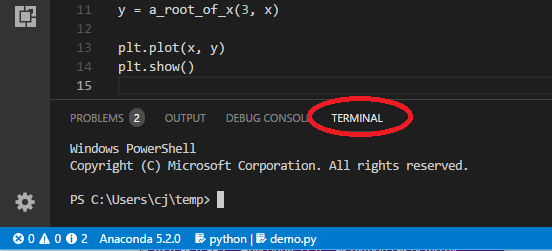 Code terminal